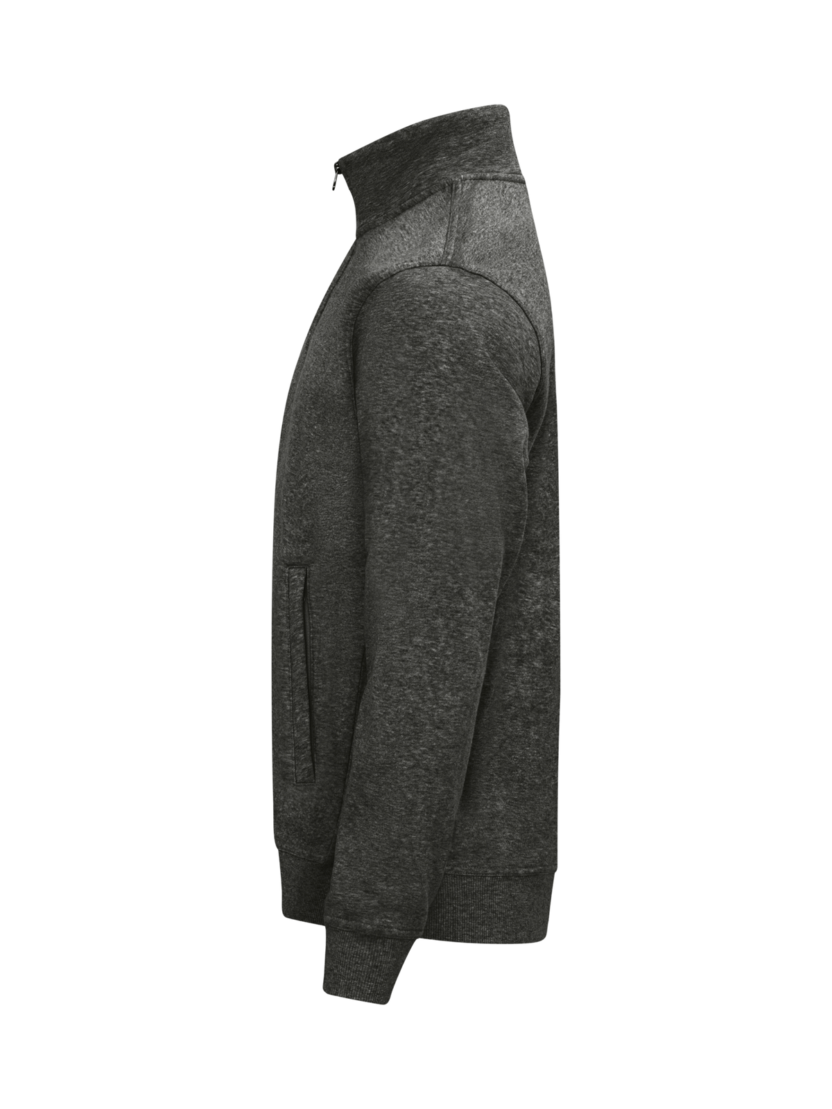 Clique Basic Cardigan – Antrasittmelert – venstre side