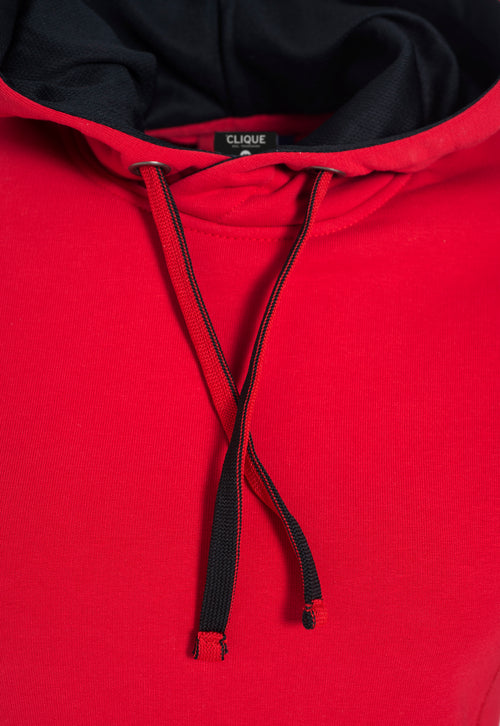 Clique Classic Hoody – dame – Rød – detalj