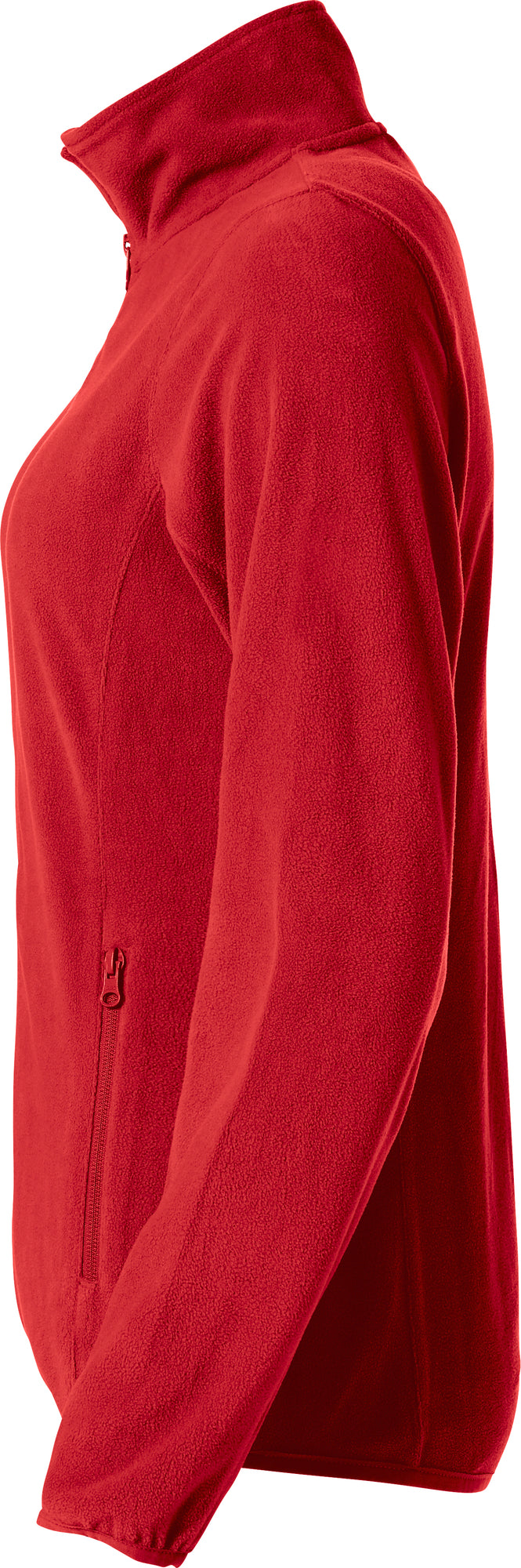 Clique Basic Micro Fleece Jacket – dame – Rød – venstre side