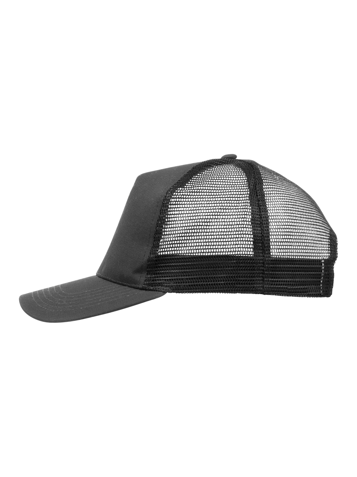Clique Trucker Cap – Metallgrå / Svart – venstre side