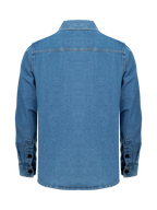 Clique Overshirt – Denimblå – bakside