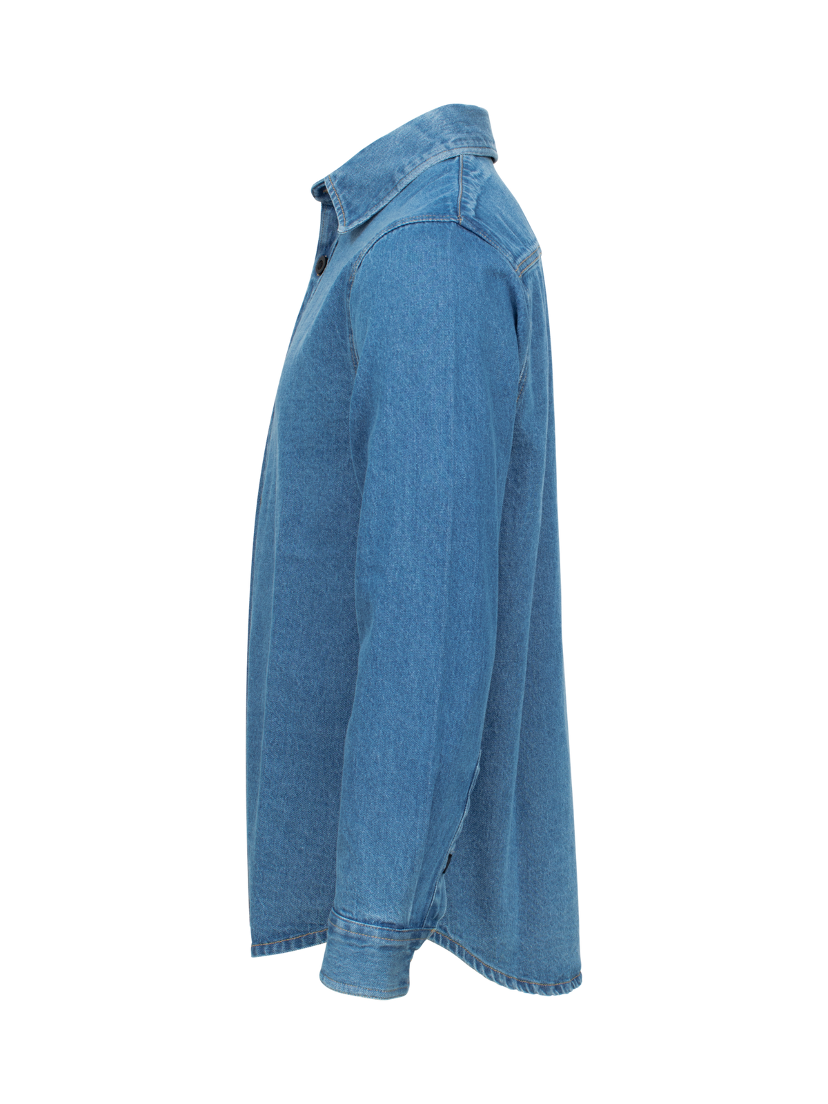 Clique Overshirt – Denimblå – venstre side