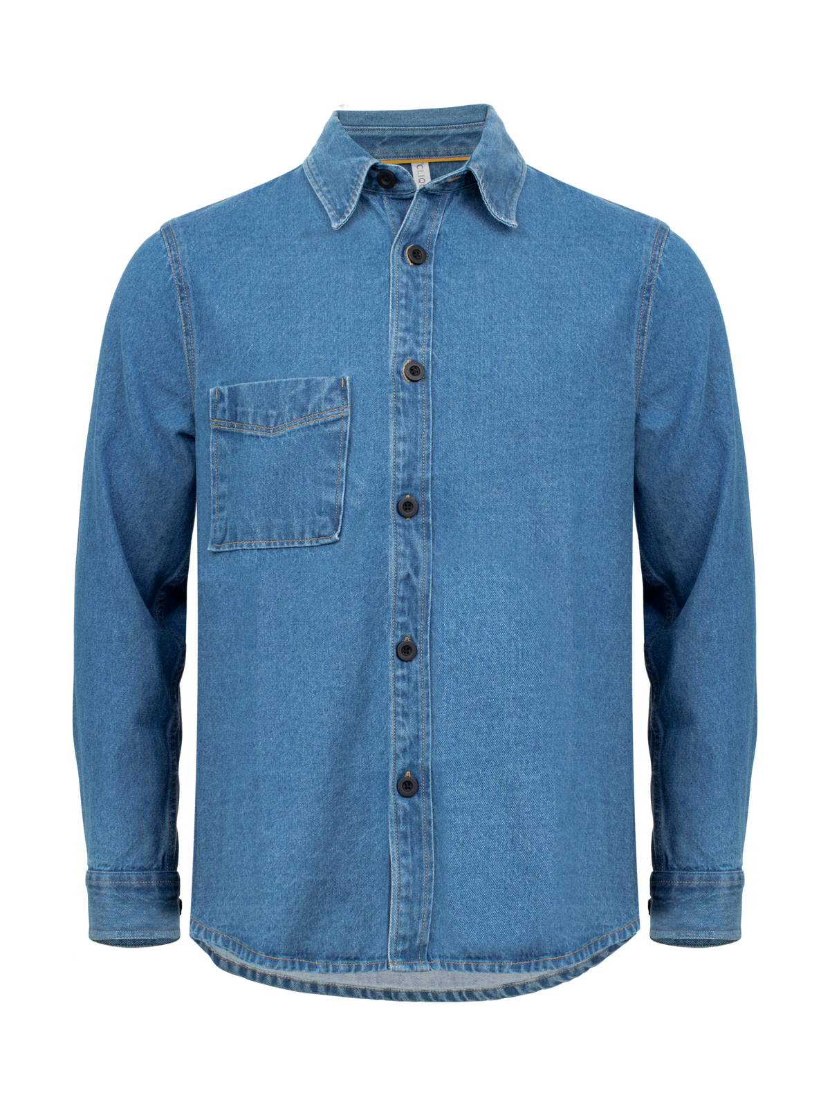 Clique Overshirt – Denimblå – forside