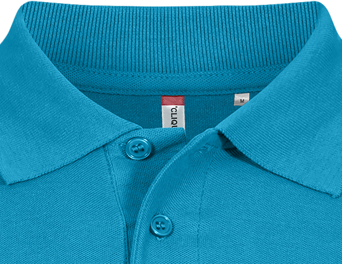 Clique Basic Polo – Turkis – produktbilde