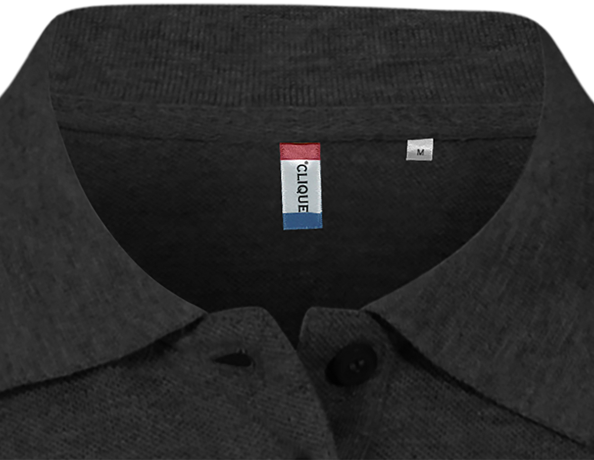 Clique Basic Polo – Antrasittmelert – produktbilde
