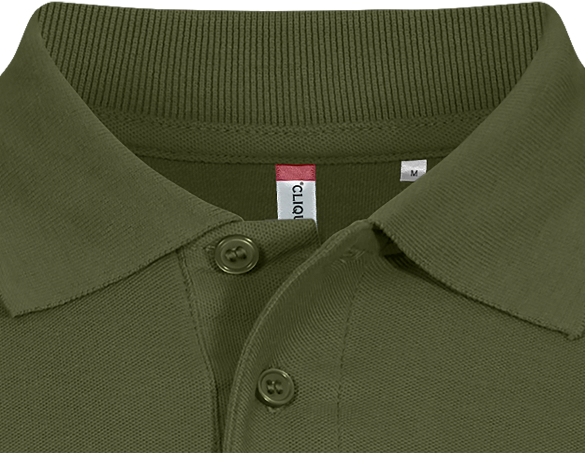 Clique Basic Polo – Armygrønn – produktbilde