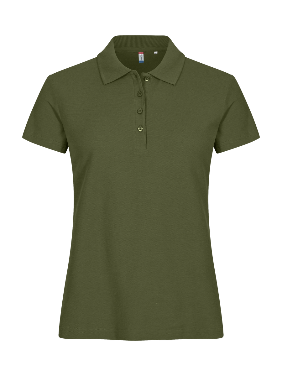 Clique Basic Polo – dame – Armygrønn – forside