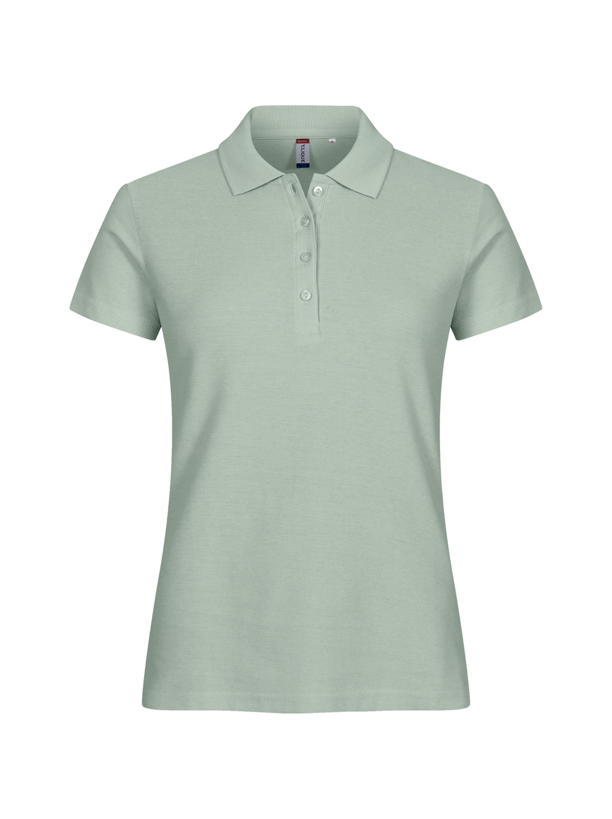 Clique Basic Polo – dame – Salviegrønn – forside
