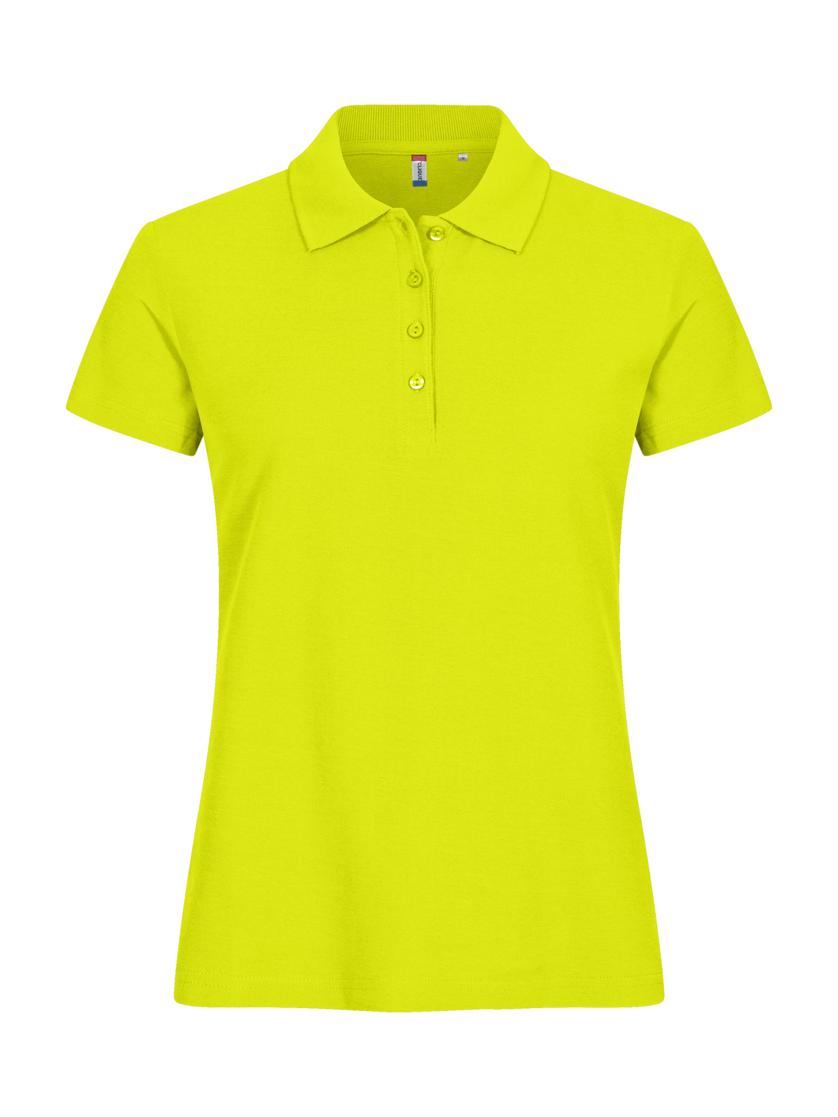 Clique Basic Polo – dame – Signalgrønn – forside