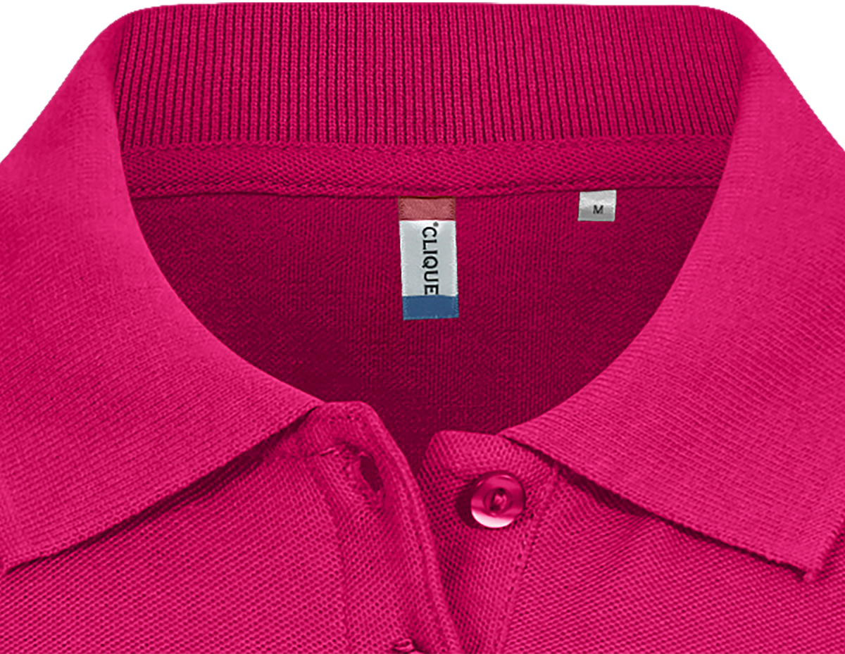 Clique Basic Polo – dame – Cerise – produktbilde