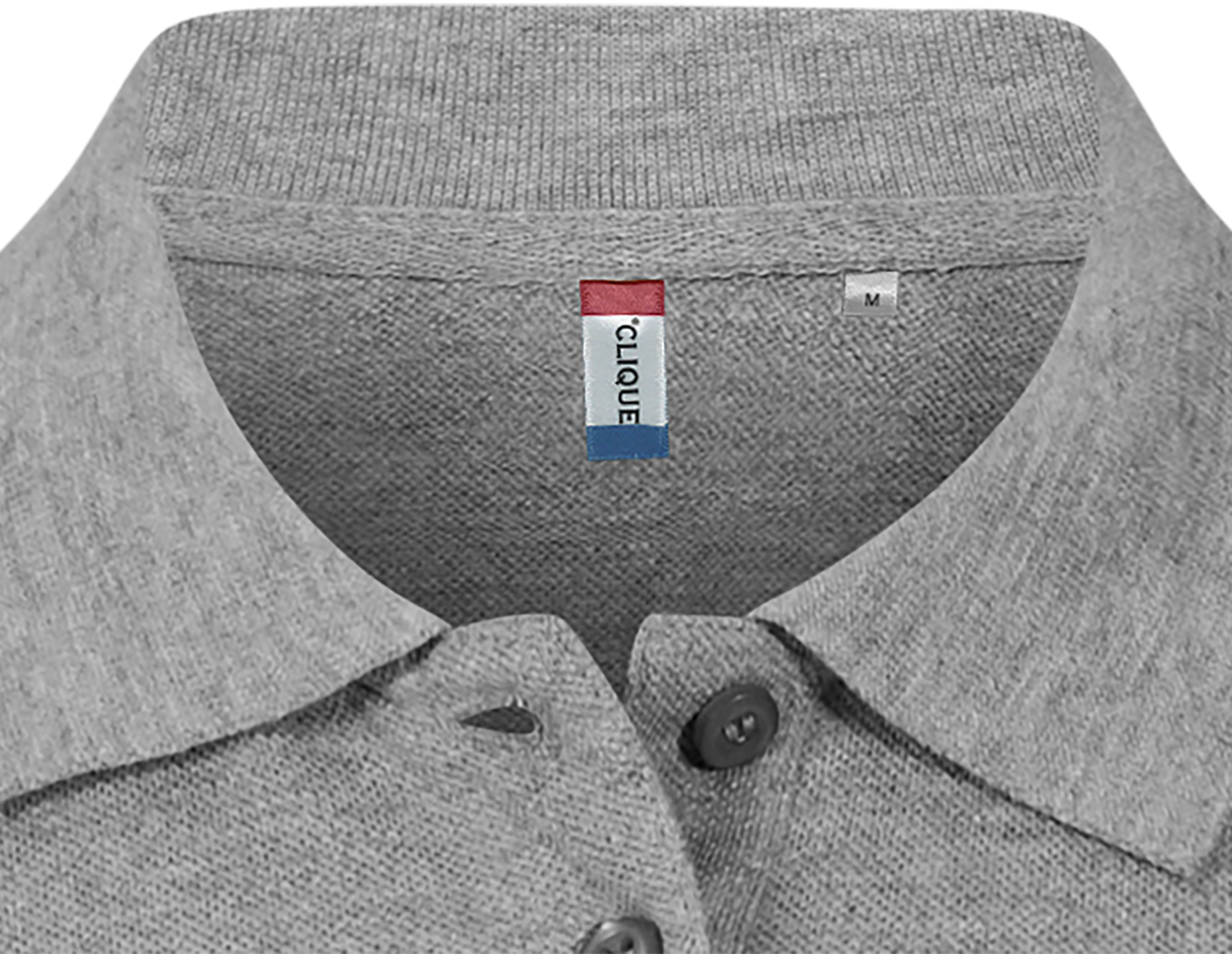 Clique Basic Polo – dame – Gråmelert – produktbilde