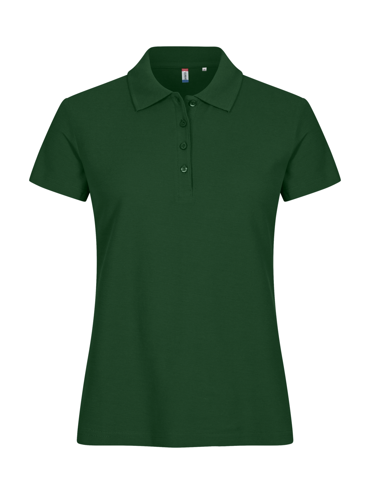 Clique Basic Polo – dame – Flaskegrønn – forside