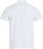 Clique Basic Polo S/S – junior – Hvit – bakside