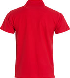 Clique Basic Polo S/S – junior – Rød – bakside