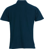 Clique Basic Polo S/S – junior – Mørk marineblå – bakside