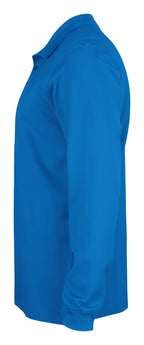 Clique Basic Polo L/S – junior – Blå – venstre side