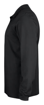 Clique Basic Polo L/S – junior – Svart – venstre side
