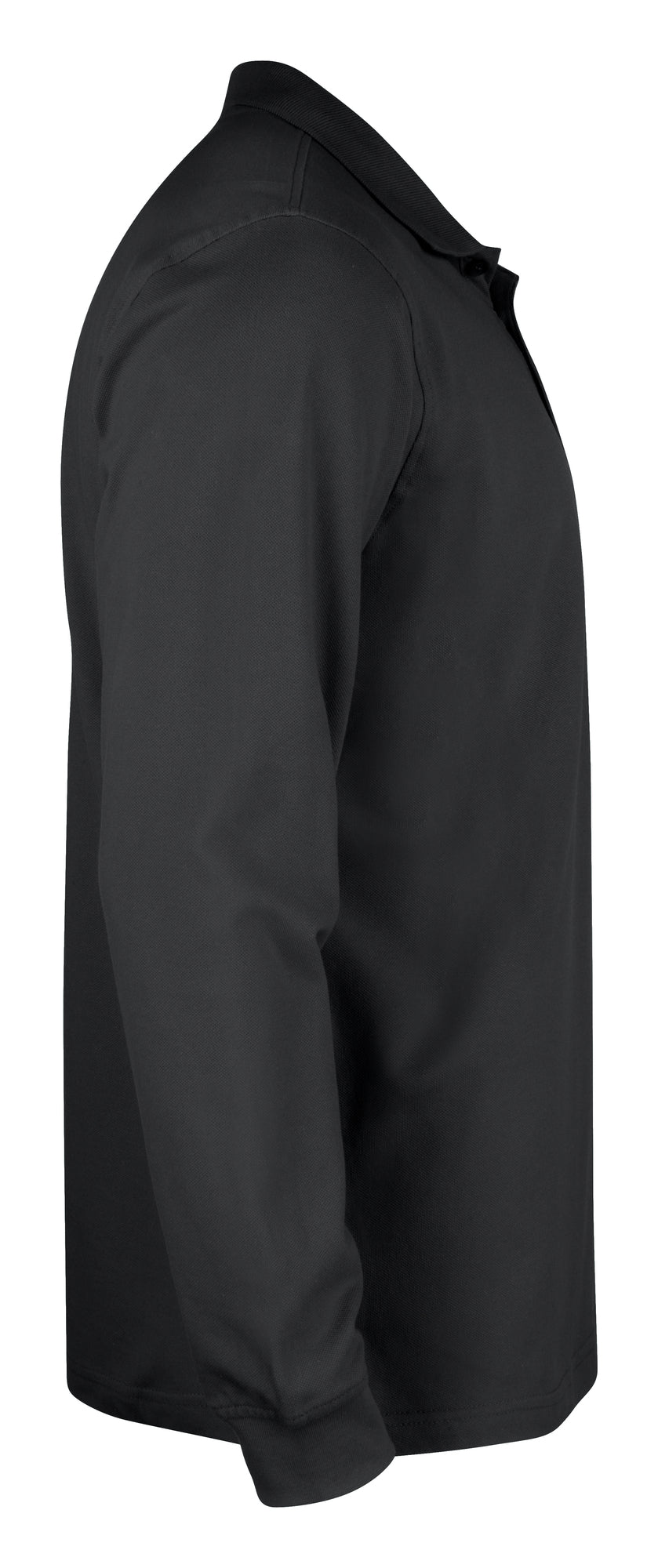 Clique Basic Polo L/S – junior – Svart – høyre side