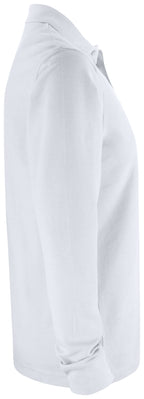 Clique Basic Polo Pocket L/S – Hvit – høyre side