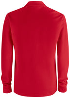 Clique Basic Polo Pocket L/S – Rød – bakside