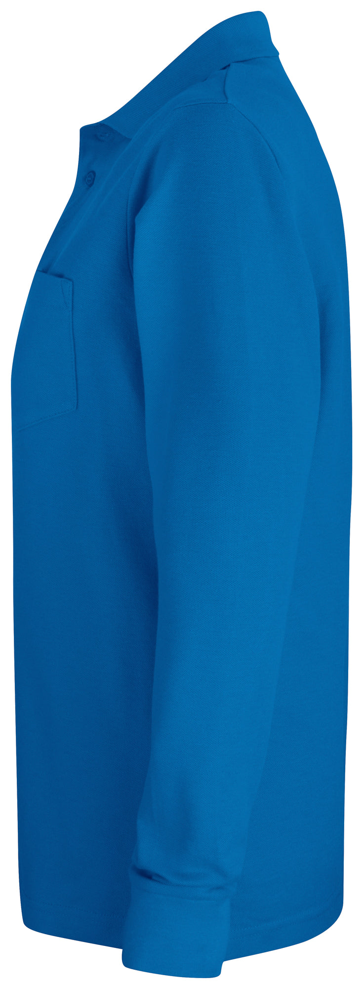 Clique Basic Polo Pocket L/S – Kongeblå – venstre side