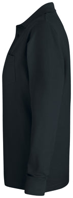 Clique Basic Polo Pocket L/S – Svart – venstre side
