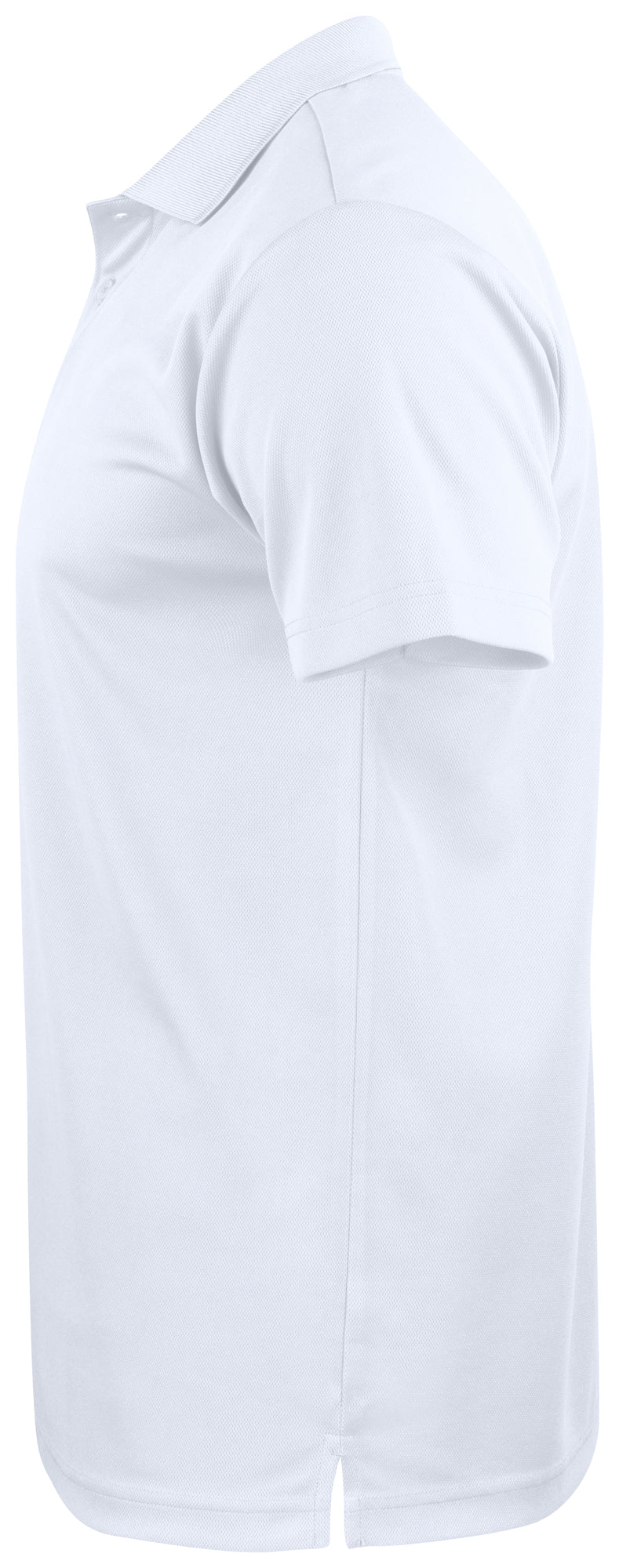 Clique Basic Active Polo – Hvit – venstre side