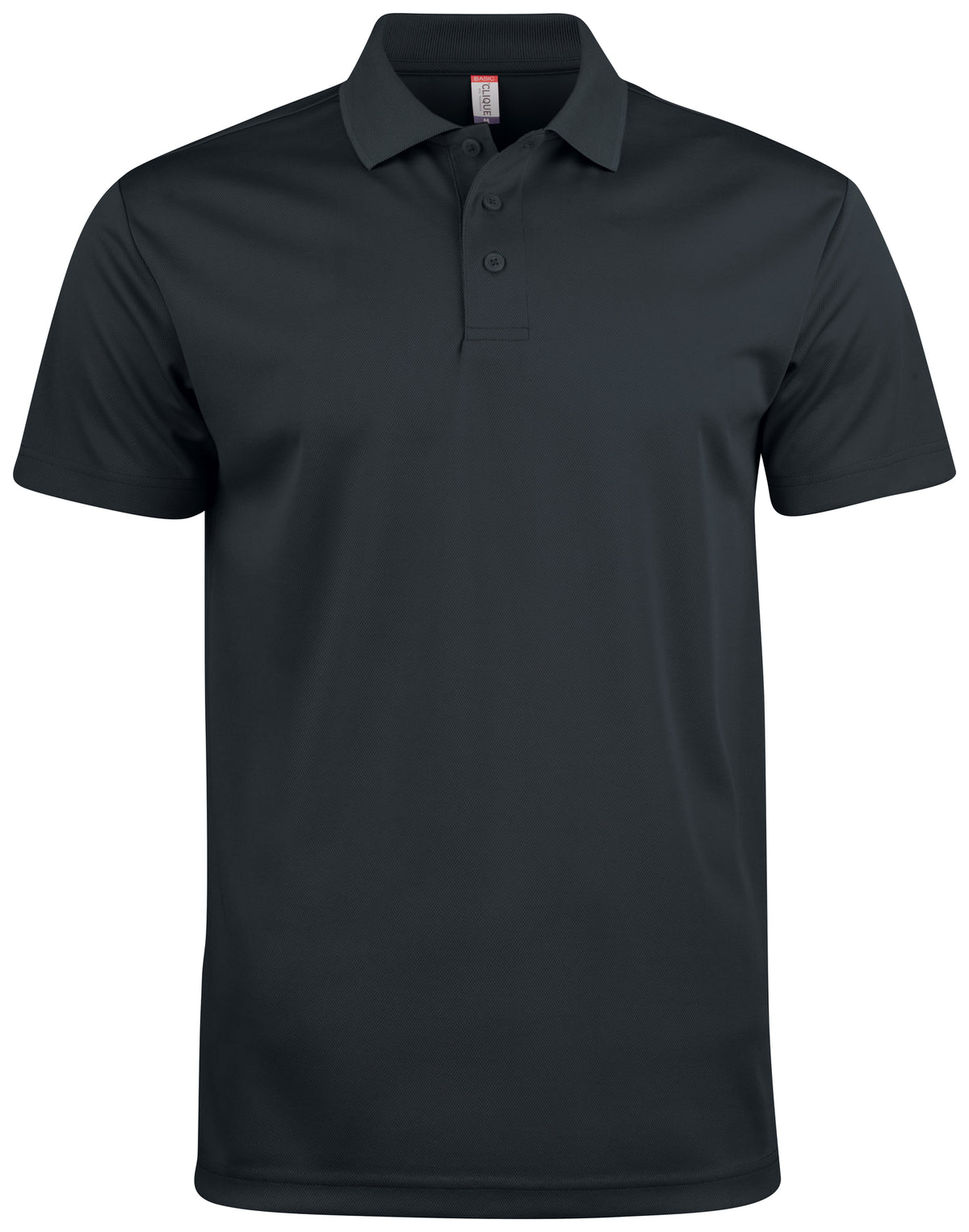 Clique Basic Active Polo – Svart – forside