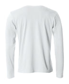 Clique Basic-T L/S – Hvit – bakside