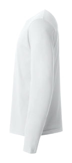 Clique Basic-T L/S – Hvit – venstre side
