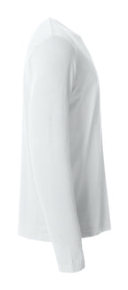 Clique Basic-T L/S – Hvit – høyre side