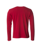 Clique Basic-T L/S – Rød – bakside
