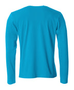 Clique Basic-T L/S – Turkis – bakside