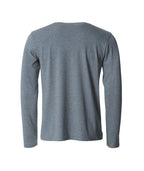 Clique Basic-T L/S – Gråmelert – bakside