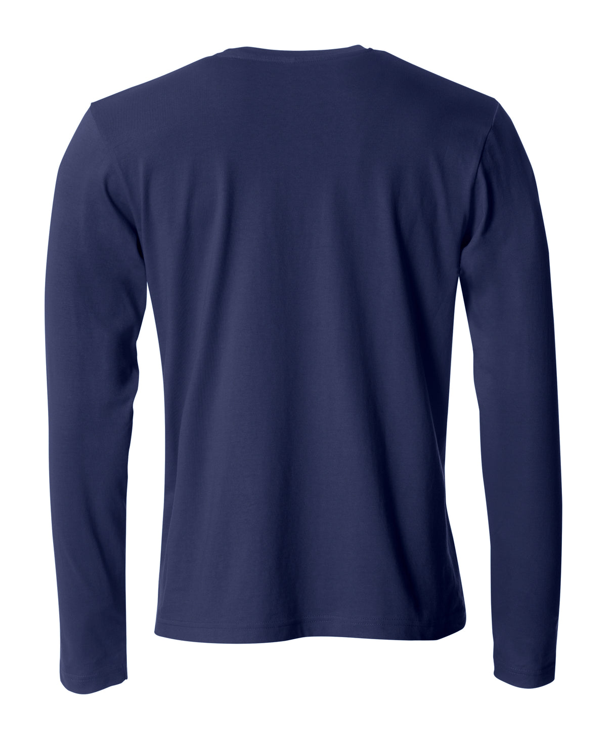 Clique Basic-T L/S – Mørk marineblå – bakside