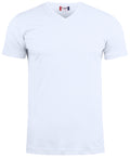 Clique Basic-T V-neck – Hvit – forside