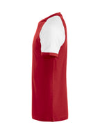 Clique Raglan-T – Rød / Hvit – venstre side