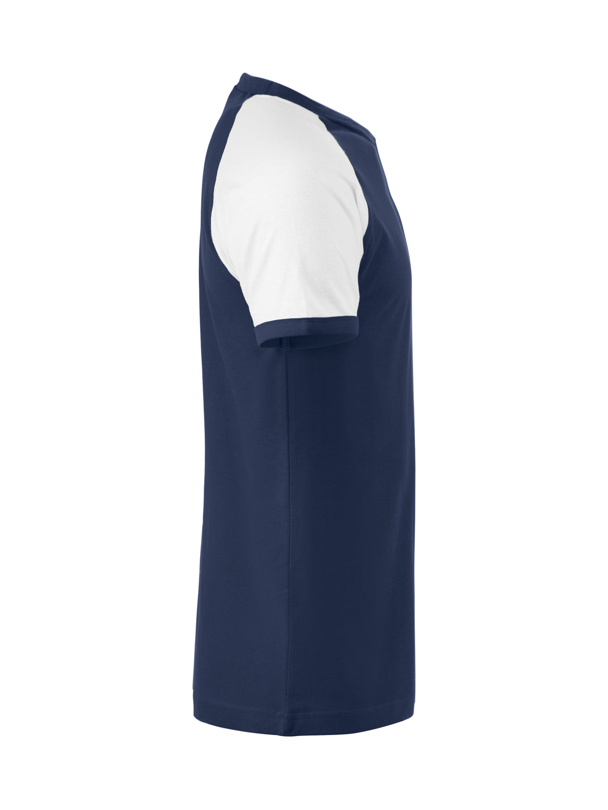 Clique Raglan-T – Marineblå / Hvit – høyre side