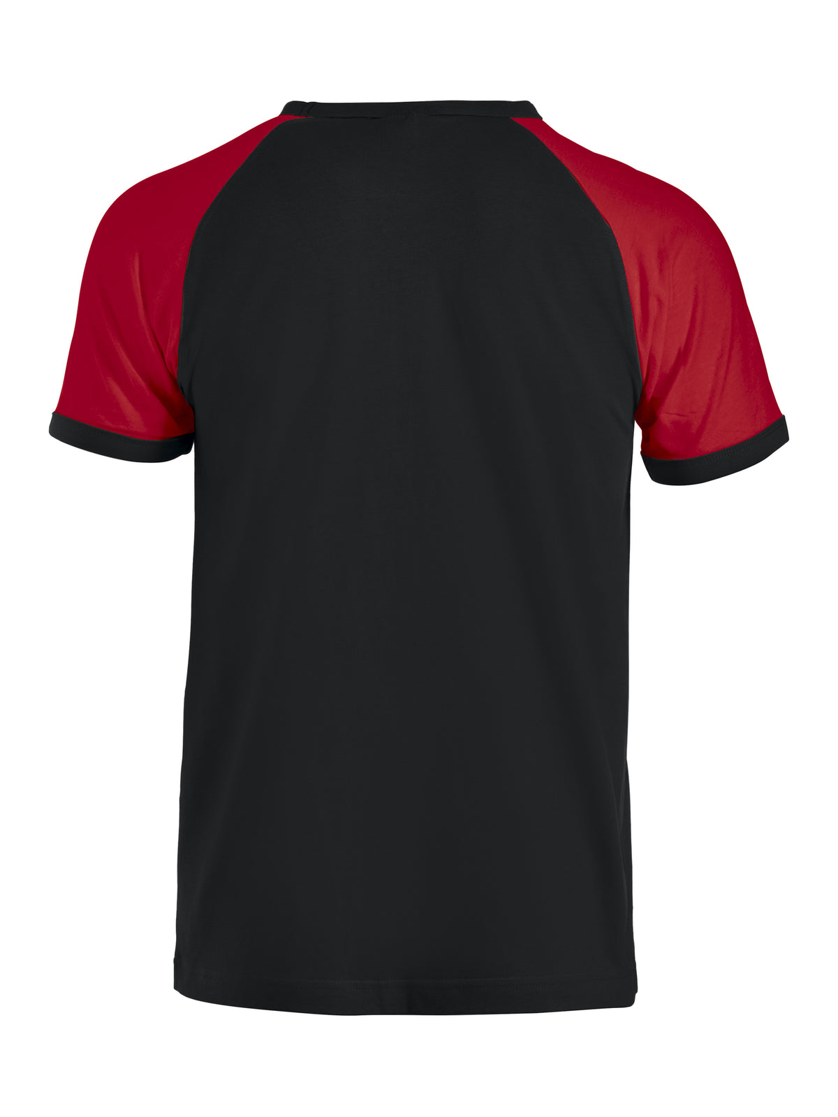 Clique Raglan-T – Svart / Rød – bakside