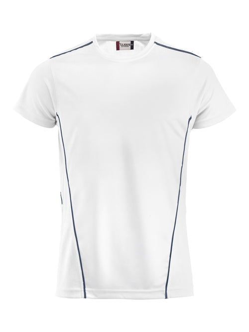 Clique Ice Sport-T – Hvit / Marineblå – forside