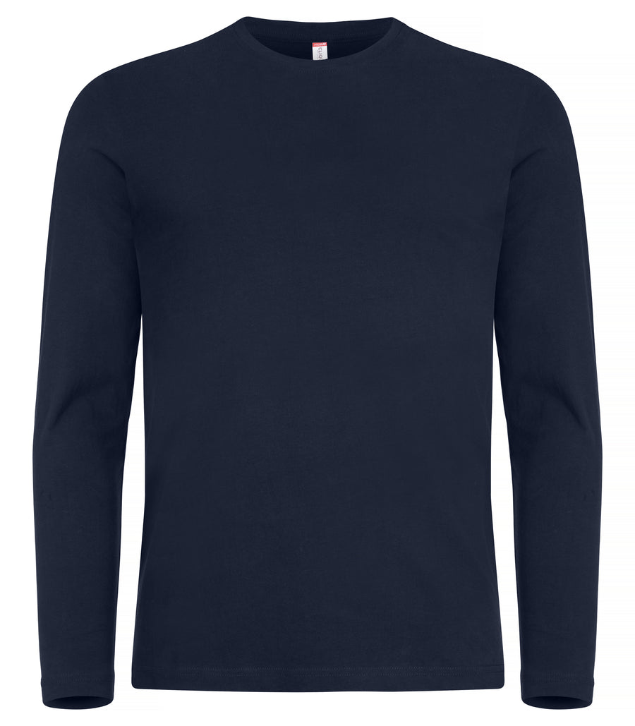 Clique Premium Fashion-T L/S – Mørk marineblå – forside