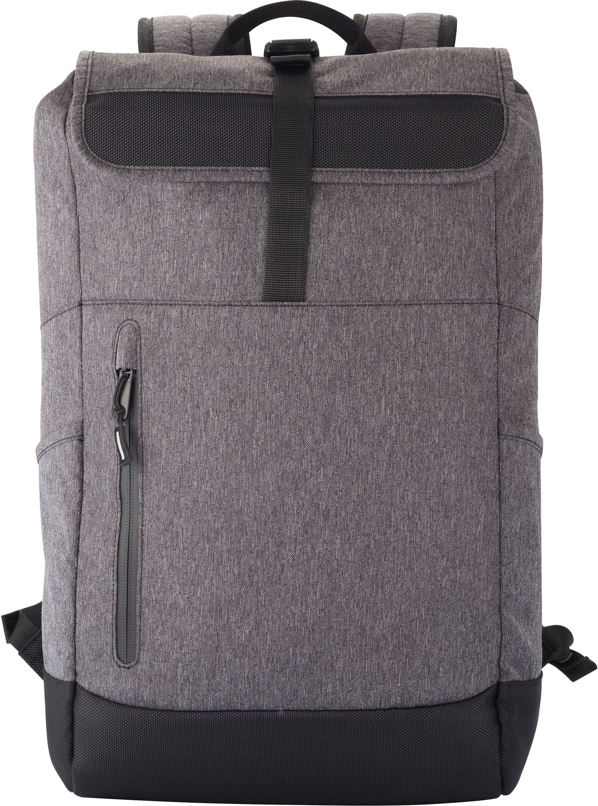 Clique Roll-Up Backpack – Antrasittmelert – detalj