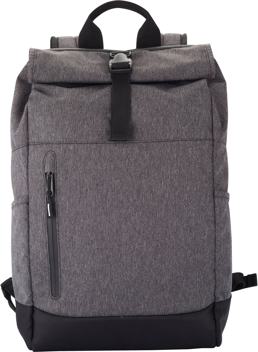 Clique Roll-Up Backpack – Antrasittmelert – forside