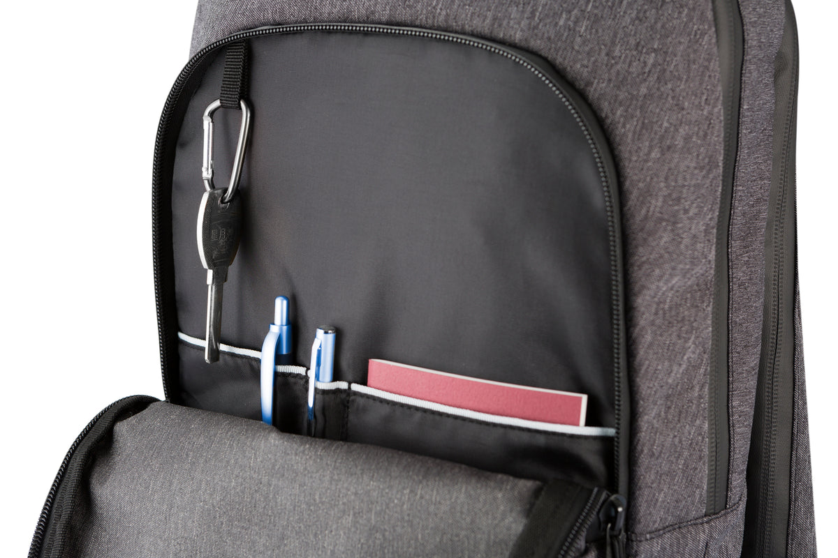 Clique City Backpack – Antrasittmelert – detalj