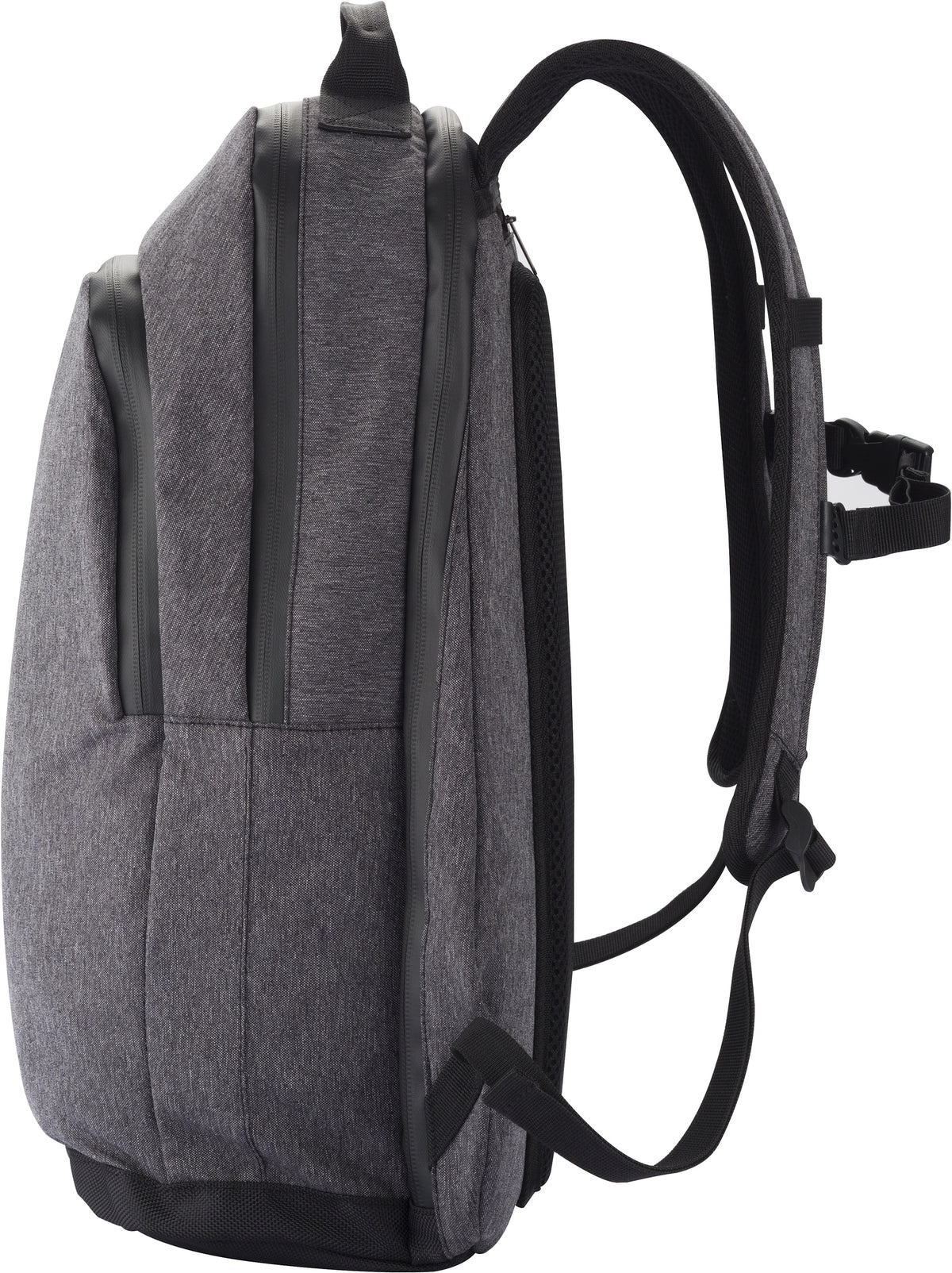 Clique City Backpack – Antrasittmelert – venstre side
