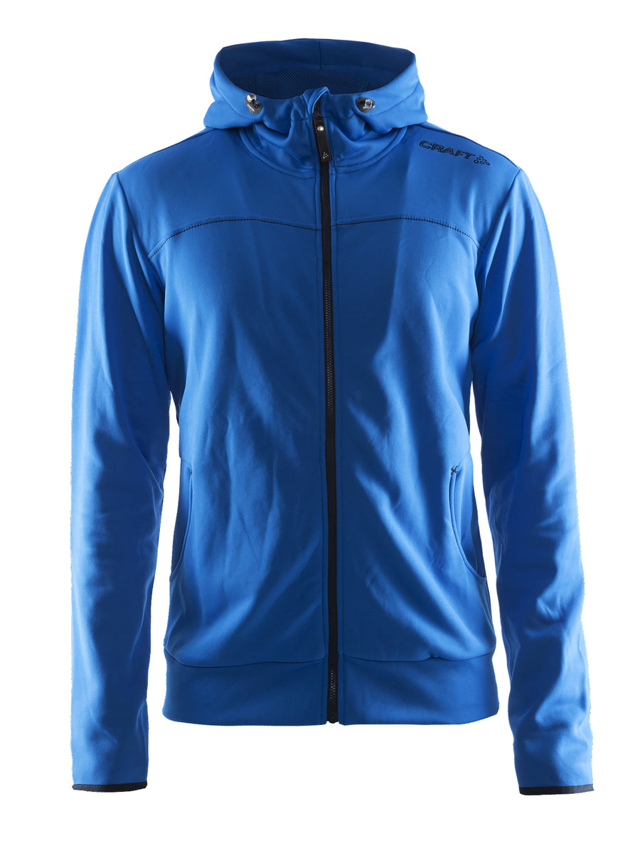 Craft Leisure Full Zip Hood – herre – Sweden Blue, forside