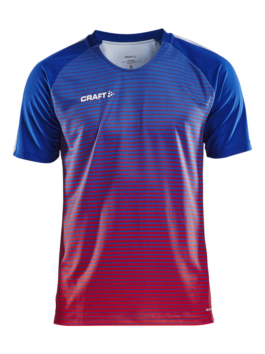 Craft Pro Control Stripe Jersey – herre – Club Cobolt / Klar rød, forside