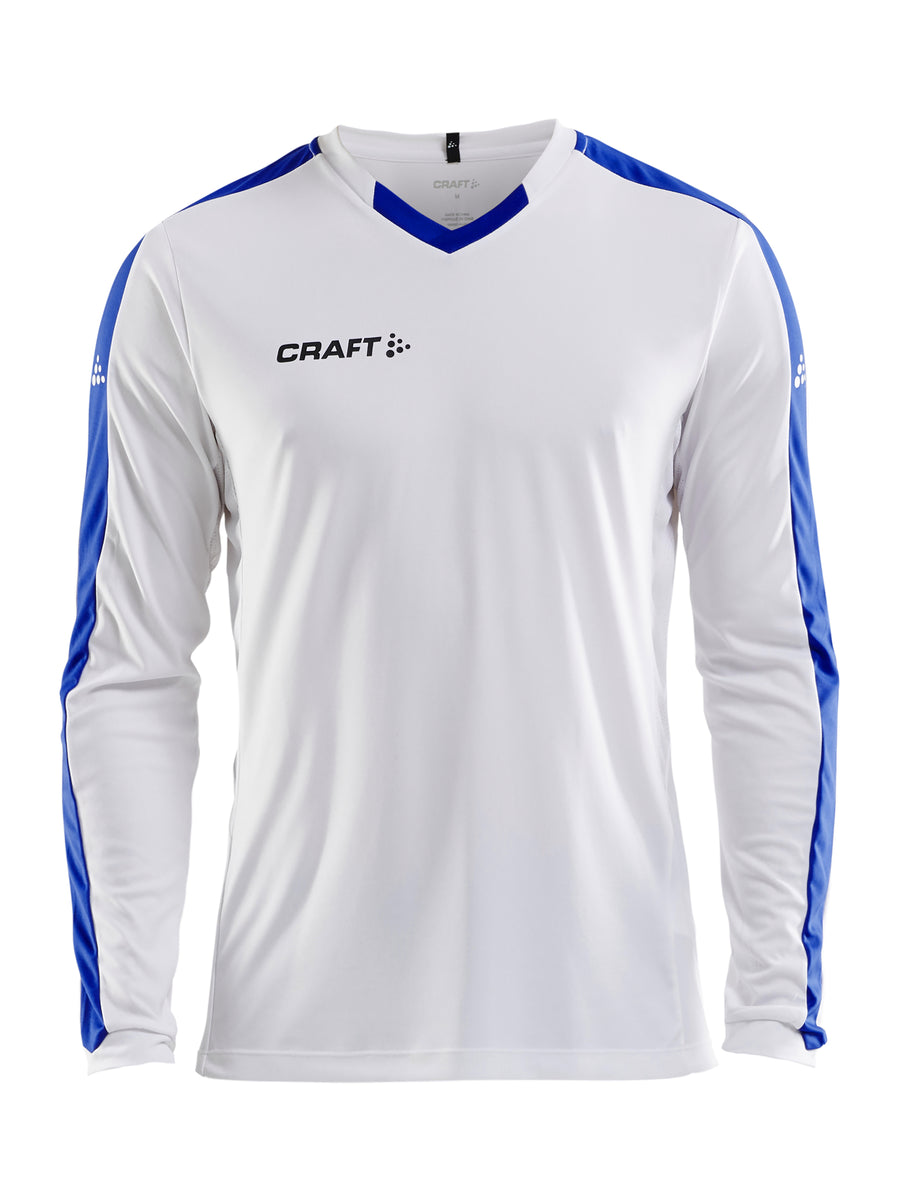 Craft Progress Jersey Contrast Ls – herre – Hvit / Club Cobolt, forside