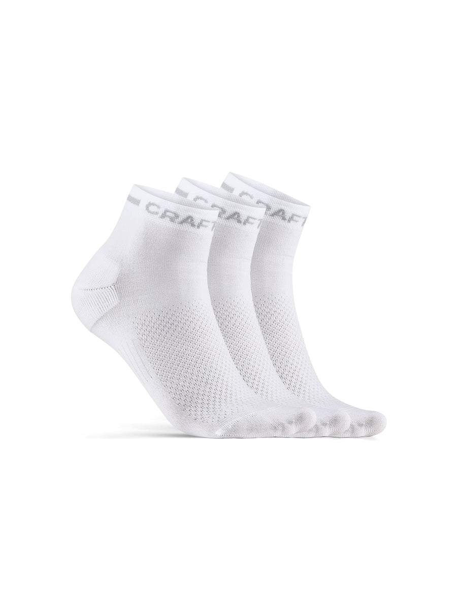 Craft CORE Dry Mid Sock 3-Pack – Hvit, forside