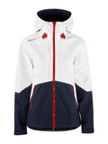 Craft NOR Block Shell Jacket – dame – Hvit / Blaze, forside